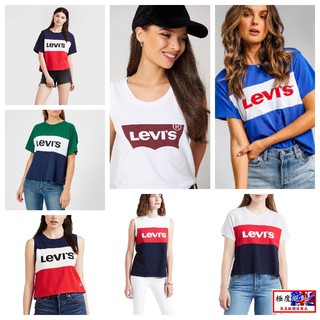 <極度絕對>Levis 歐美熱銷款 女 OVERSIZE 寬鬆 短款 經典LOGO Tee 短袖上衣 T恤