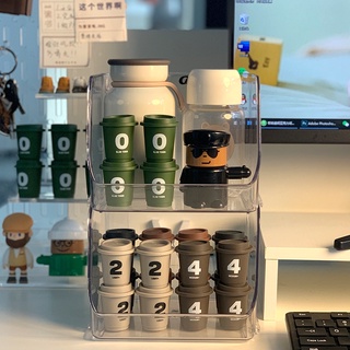 TUJI₍ᐢ..ᐢ₎ ｜臺灣現貨+隔日出貨｜桌上佈置收納盒 透明零食櫃 咖啡膠囊 中島咖啡機周邊收納 糖包奶精置物盒