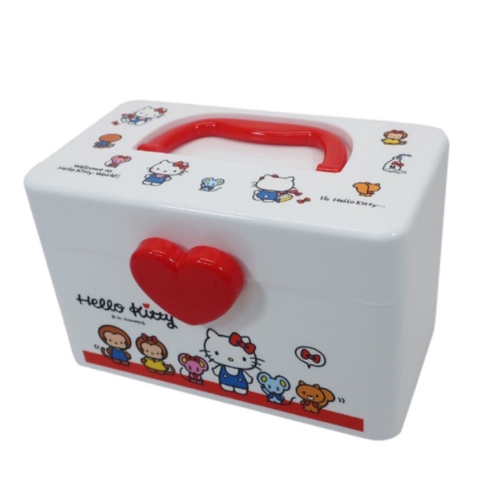 《現貨》Hello Kitty 方型手提收納箱 醫藥箱 萬用收納盒 置物箱 置物盒 工具箱