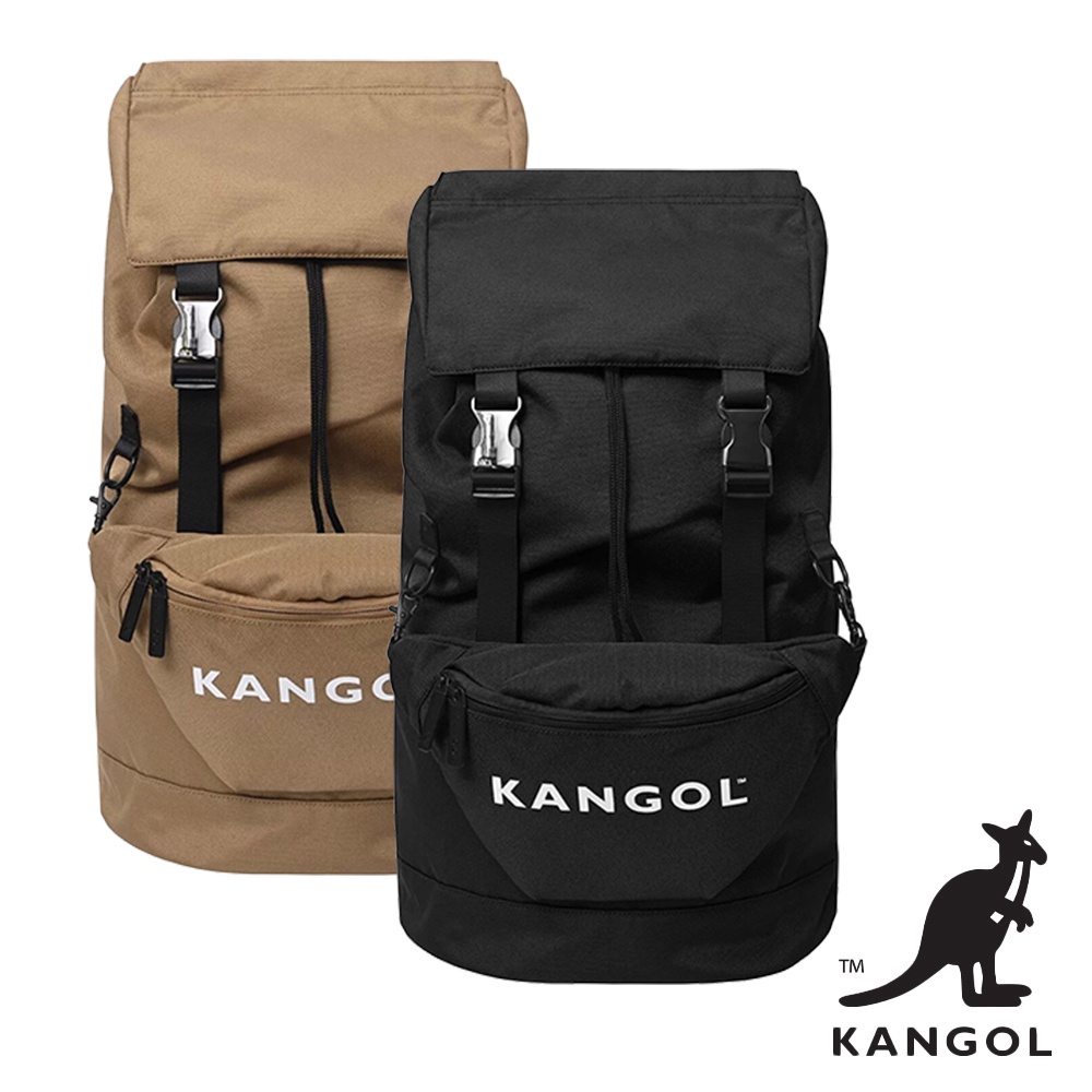 KANGOL 袋鼠 大容量後背包(附可拆腰包) 露營包 簡約 登山包 休閒百搭 大容量 原廠公司 ChooShop