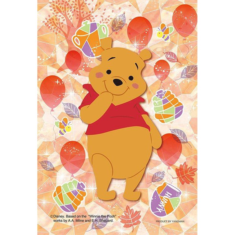 97-98 絕版迷你透明塑膠70片日本進口拼圖．迪士尼 Winnie the Pooh 小熊維尼