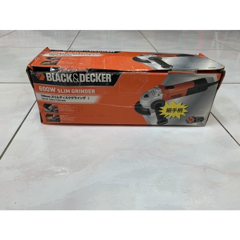 《二手》BLACK+DECKER 600W  100mm細手柄砂輪機 KG200