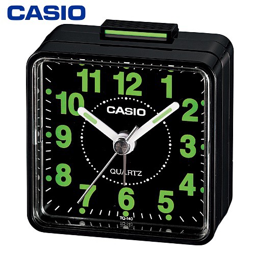 CASIO TQ-140-1 迷你鬧鐘/攜帶方便/夜光指針刻度/電子BiBi聲【第一鐘錶眼鏡】