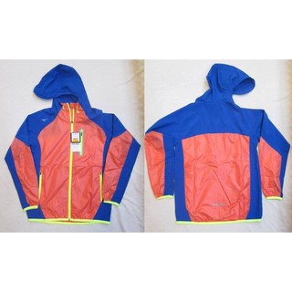【MIZUNO】 美津濃 路跑風衣 慢跑外套 風衣外套 薄外套 J2TC458166 桔藍