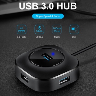 Usb 3.0/2.0 4 Ports Mini USB Hub Splitter One Drag Four USB