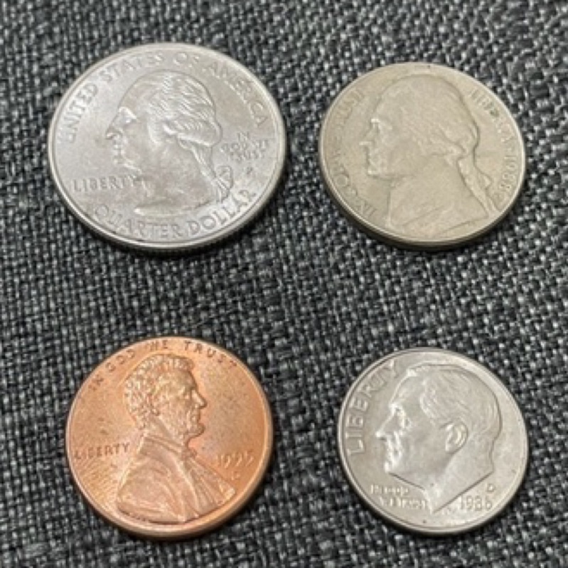 美國🇺🇸 美國 錢幣4枚一套  3枚D記 稀有 國外錢幣# 錢幣 硬幣 紀念幣 鈔票 收藏