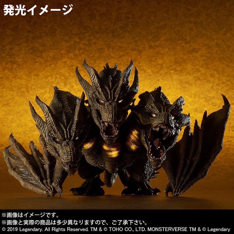 現貨 日版 X-plus Q版 擬真系列 怪獸之王 哥吉拉 王者 基多拉 2019 少限 發光 Xplus 非 SHM