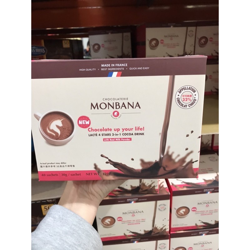 《蝦皮電子發票》超級COSTCO 代購-單賣一包18元30公克/Monbana三合一極品可可/可可粉