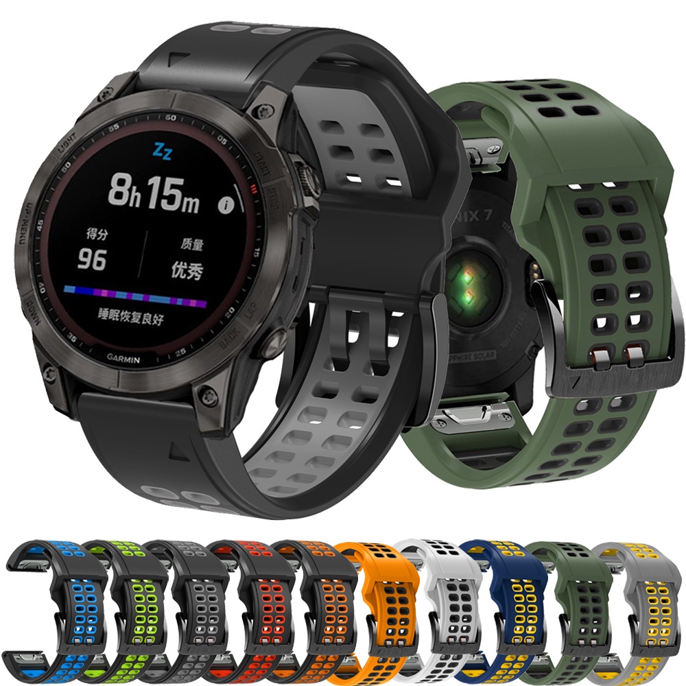 適用於 Garmin Fenix 7 7X 錶帶 Fenix 6 6X Pro 5X 5 Plus 快速釋放錶帶 26