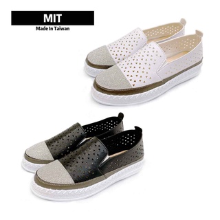 MIT台灣製✨小白鞋 三角鏤空透氣底軟防滑好穿 小黑鞋厚底平底包鞋