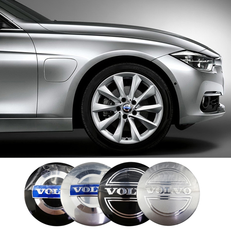 56mm 一套4個 沃爾沃Volvo汽车輪轂中心蓋贴 轮胎中心标志贴 车标贴纸 輪框蓋贴标 輪圈蓋贴花