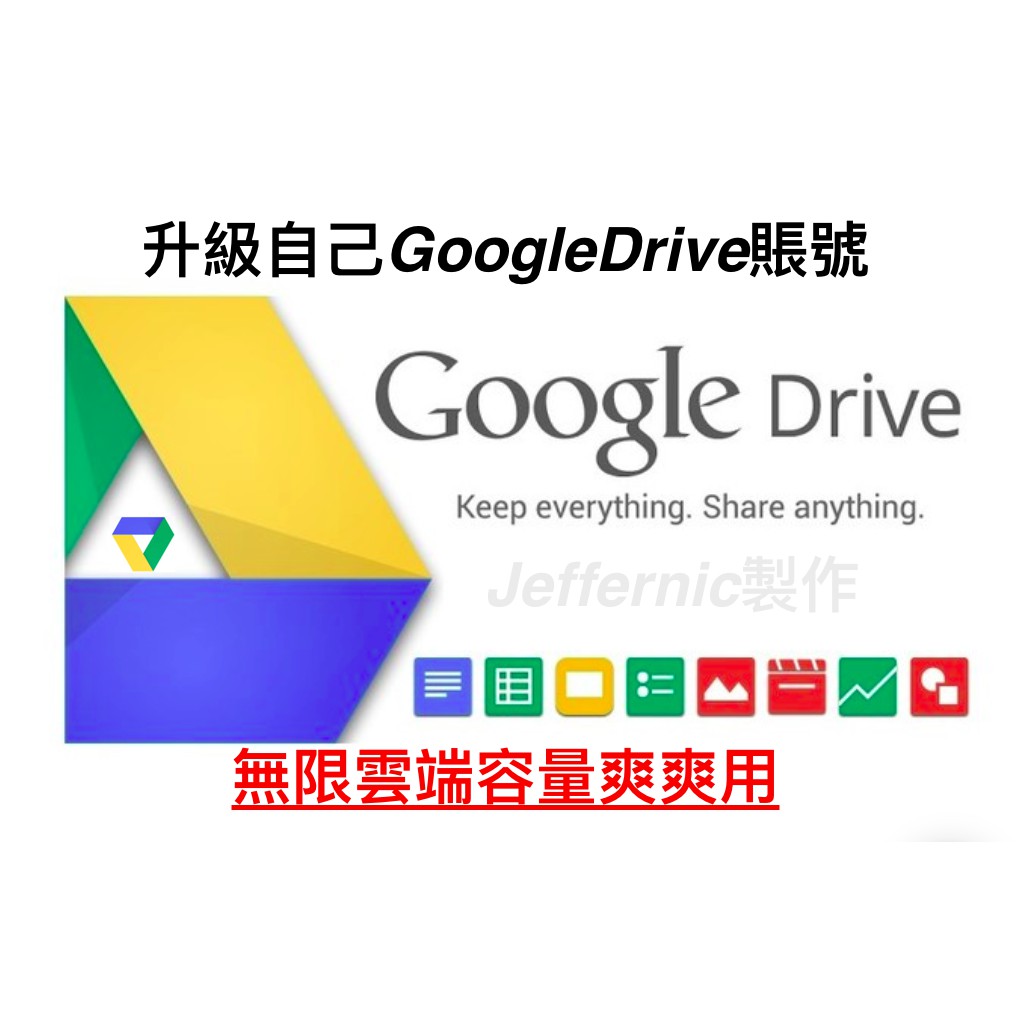 個人google Drive帳號升級無限容量雲端空間 蝦皮購物