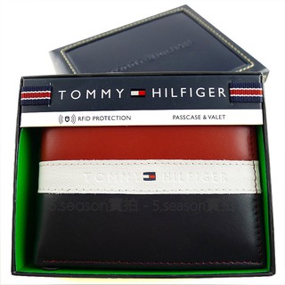 🇺🇸TOMMY專櫃正品🇺🇸美國購入TOMMY HILFIGER 紅藍配色上翻相片夾 短夾 禮盒 男生 皮夾 男用