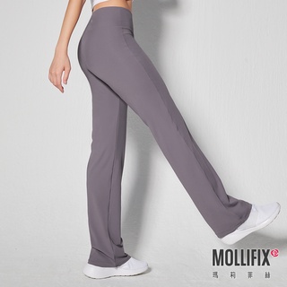 Mollifix 瑪莉菲絲 修身靴型訓練褲 (日暮灰) 運動褲、瑜珈服、Legging