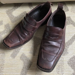 保證正品 Dsquared2 D2 深咖啡 牛皮 皮鞋 休閒鞋 size 41