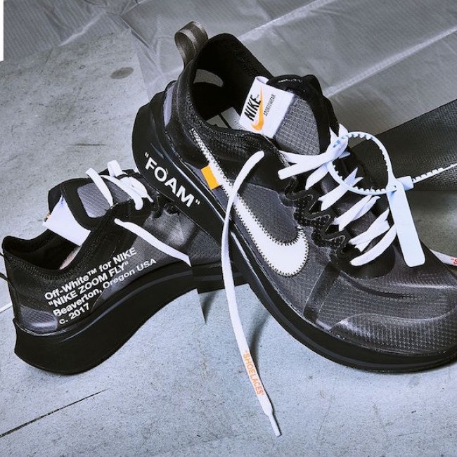Off White x Nike Zoom Fly The Ten 黑 