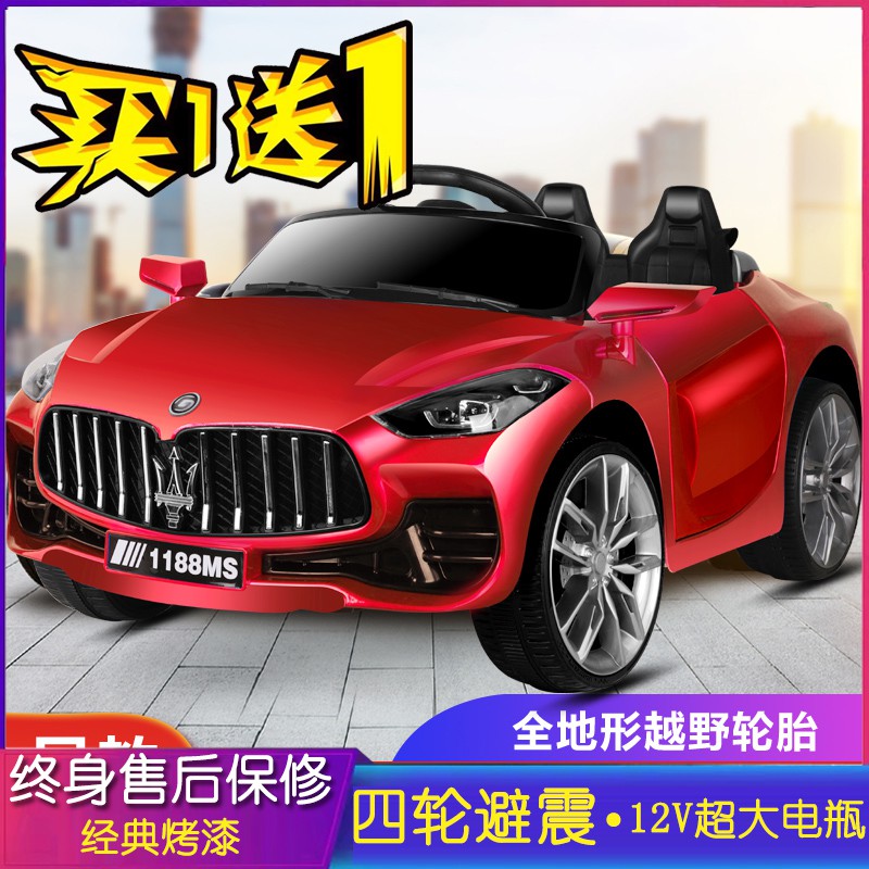 狂歡大促銷 兒童電動車四輪可坐大人雙人跑車1 6歲男寶寶電動汽車遙控玩具車 蝦皮購物