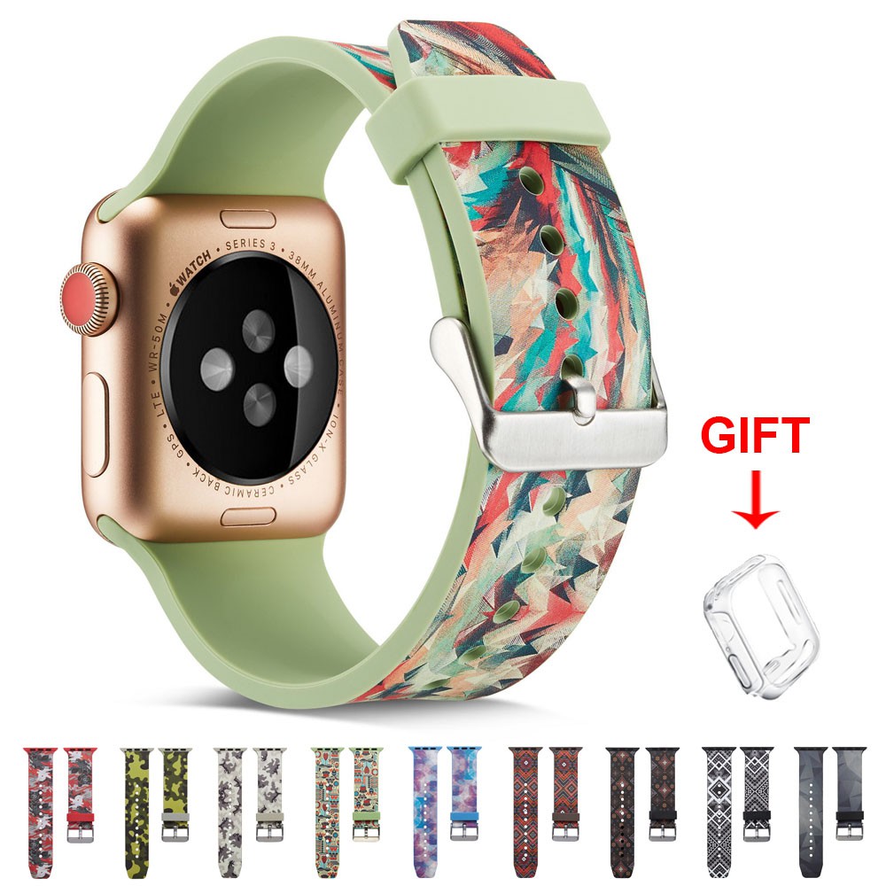 Apple Watch Series 6 5 4 3 2 1 Se 防水耐用彩色花帶 適用於 蝦皮購物