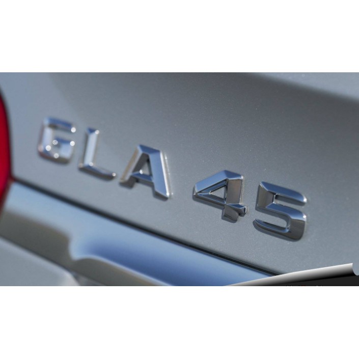 ~圓夢工廠~ Benz 賓士 2015 2016 GLA45 後車箱鍍鉻字貼 同原廠款式 高度23mm