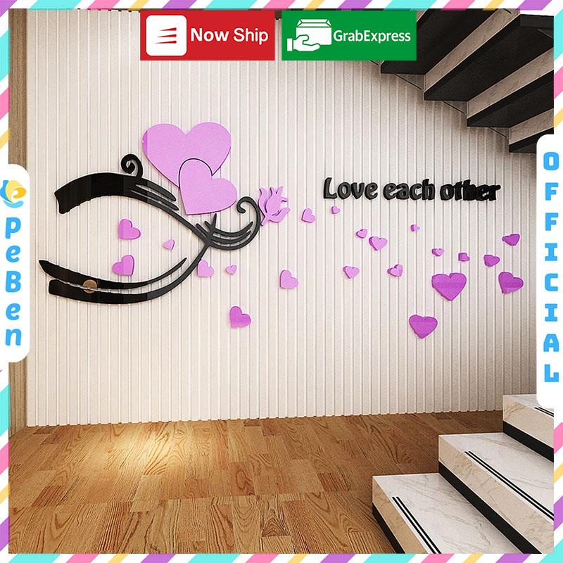 雲母畫 EPeBen 3d 浮雕牆貼分享愛裝飾客廳、臥室