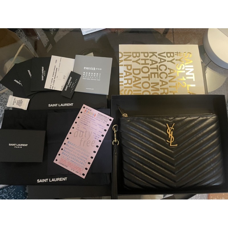 🌈🌈🌈YSL 羊皮中款手拿包(附拆式掛手帶)