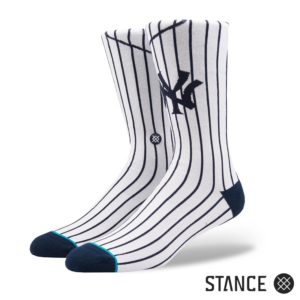 美國 STANCE YANKEES  MLB 紐約洋基隊主場球衣款男襪 M545A18YAN WHT（M）