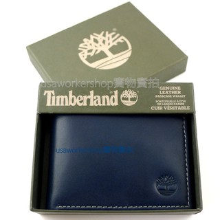 🇺🇸Timberland專櫃正品🇺🇸海軍藍牛皮上翻照片夾皮夾 短夾 禮盒附新款提袋🆓 男生皮夾 男用