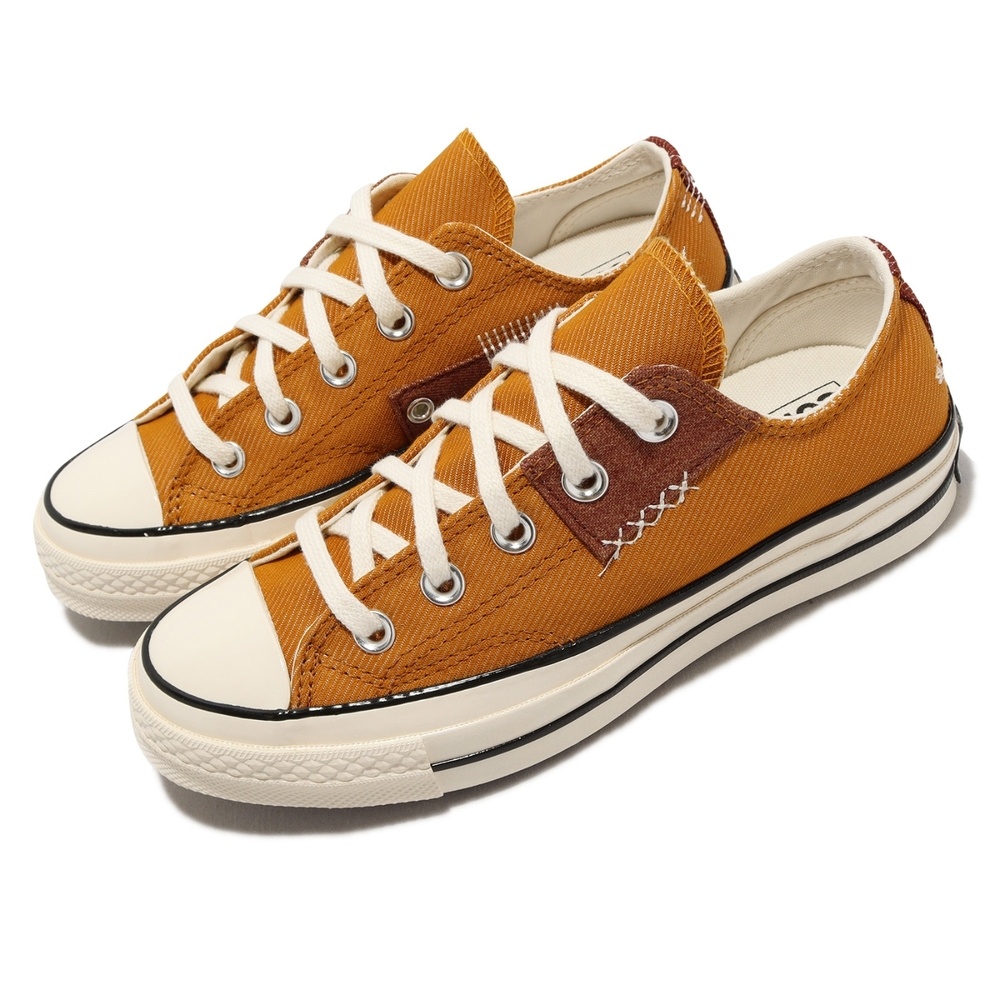 Kazima｜Converse 1970 低筒 黑線 楓葉橘 橘 橘色 黑邊 70 補丁 拚接 外縫線 A00737C