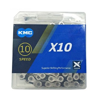 ~騎車趣~KMC X10 10速鏈條 銀色 10speed 鍊條116目盒裝 附快扣