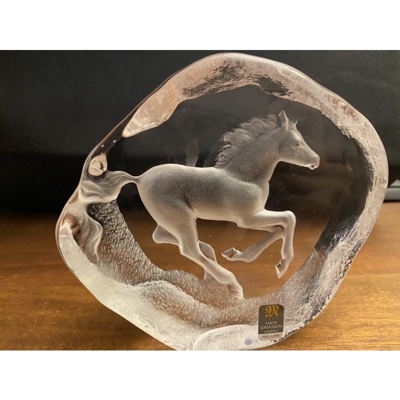 瑞典Mats Jonasson Crystal 水晶雕刻藝術品 奔馬