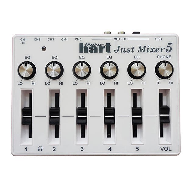 【又昇樂器】台灣製造 Maker Hart Just Mixer5 5軌混音器 直播/錄音介面 藍牙播放
