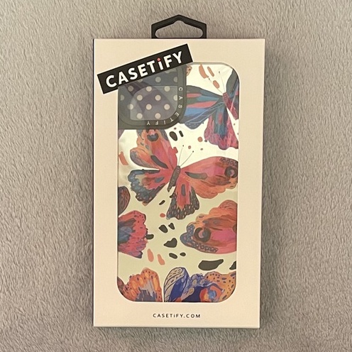 Casetify X 紅色油畫蝴蝶外殼蘋果iPhone 7 8 Plus 7+ 8+ X XS XR 11 12 Pro