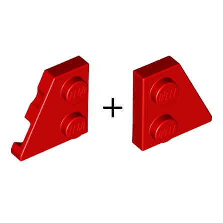 LEGO 6141552 24299 + 6141553 24307 紅色 2x2 翼型 楔形 薄板 (一對)