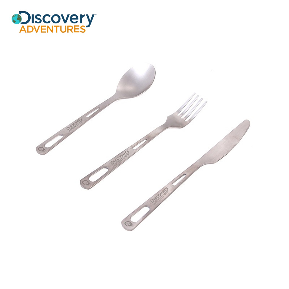 【Discovery Adventures】超輕純鈦餐具組 鈦餐具組 純鈦 餐具組 刀子 叉子 湯匙 無毒餐具