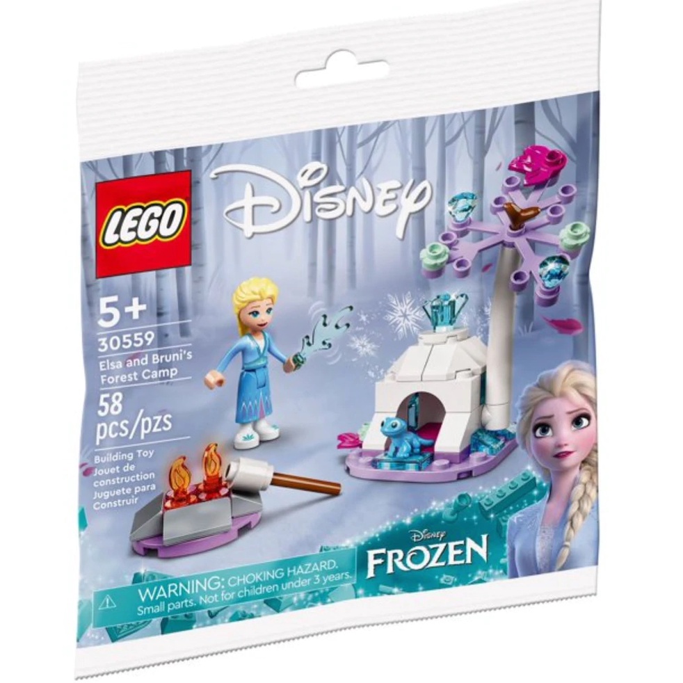 {全新} LEGO 樂高 30559 艾莎和布鲁尼森林野营 火精靈 蠑螈 冰雪奇緣 ELSA 30553 迪士尼公主