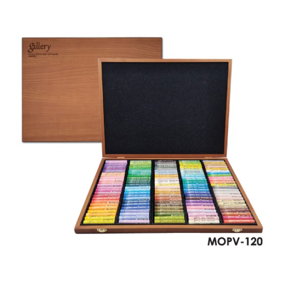 韓國MUNGYO盟友 Gallery專家級 軟性 油蠟筆/油性粉彩 (圓) 120色 木盒精裝 MOPV-120W