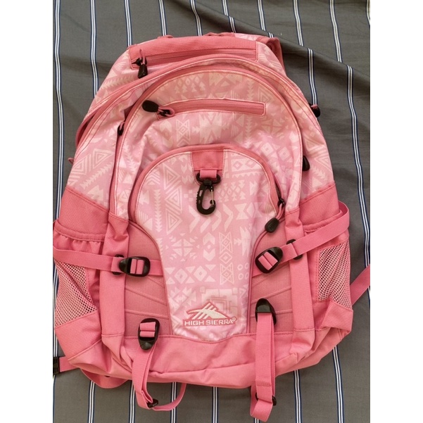 High Sierra 粉色背包 書包 電腦包（保留miu）