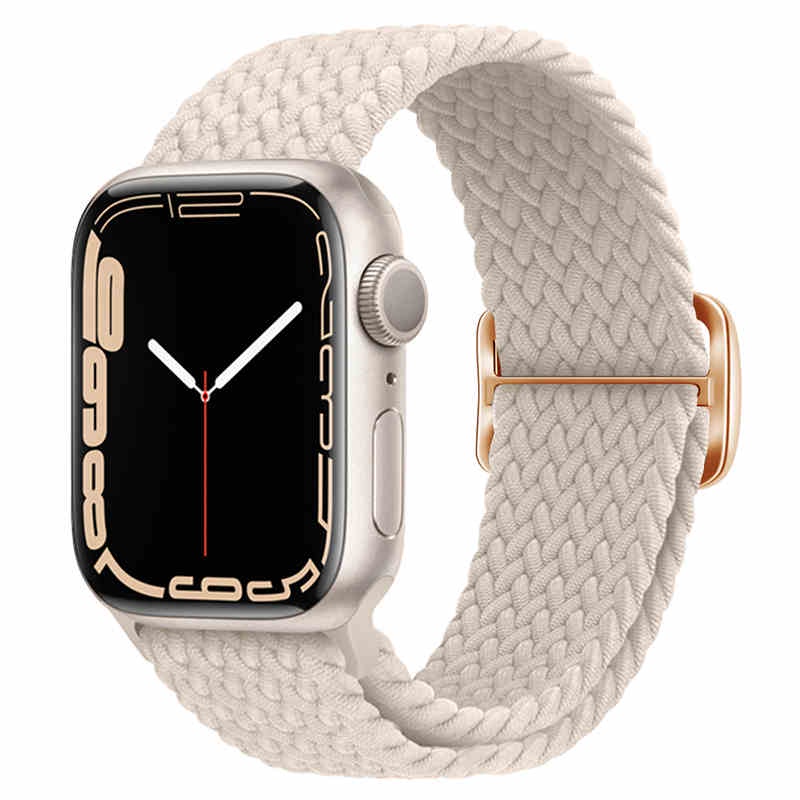 尼龍編織單圈錶帶替換錶帶手鍊適用於 Apple Watch i Watch Series 8/7/6/SE/5/4/3/