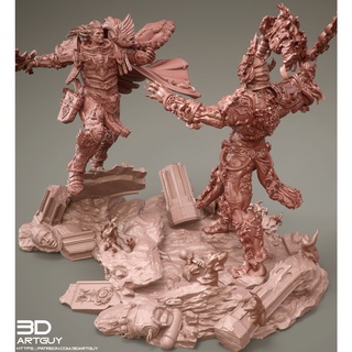 Tazo工坊[3D]Giant Narcissist diorama自戀狂戰士場景 3D列印模型GCP