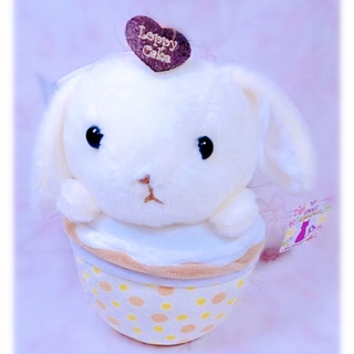 日本 垂耳兔 Loppy Cake 兔子 蛋糕 絨毛玩偶-米黃款