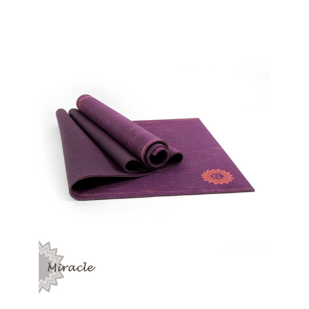 (宅配)Miracle-Bourgogne-勃艮第 天然橡膠瑜珈墊 4.5mm 100%環保無毒 附帆布背袋
