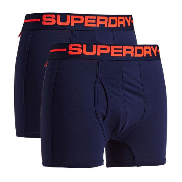 預購】英國極度乾燥Superdry 男生深藍運動平角內褲四角褲棉質二件一組| 蝦皮購物