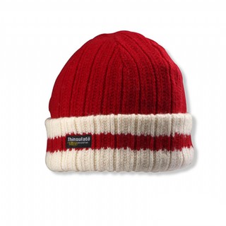 SNOWTRAVEL雪之旅 STAR018d-RED [ 3M防風透氣保暖羊毛帽(條紋摺邊) ] 紅色