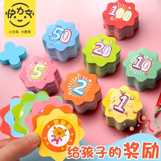 躍脈熱銷﹊積分獎勵卡小學兒童卡片定製表揚小學生獎幣卡通激勵孩子幼兒園學習加分貼紙鼓勵的家庭培訓機構小孩課堂