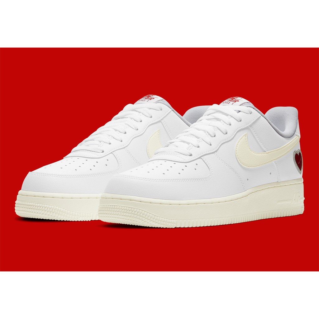 【S.M.P】NIKE Air Force 1 Low 情人節 白 愛心 DD7117-100