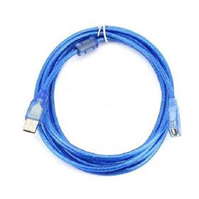 3米 公對母 透明藍 USB 2.0 連接線 USB高速2.0 全銅 帶磁環 線 延長線 USB延長線 USB加長線