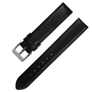 Watchband / 各品牌通用柔軟簡約質感真皮錶帶 / 黑色 / 213-O-01