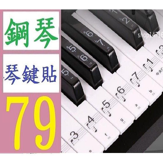 【台灣現貨免等】黑鍵貼88鍵 61鍵54鍵透明五線譜簡譜琴鍵貼紙鋼琴 電子琴鍵盤貼 鋼琴貼紙 鋼琴音階貼紙