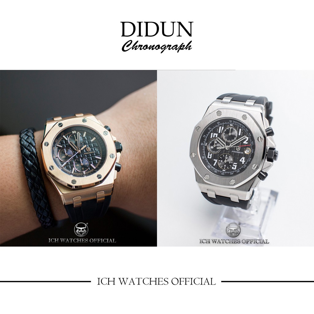 13款原裝進口美國DIDUN經典八角離岸型計時腕錶-迪頓運動錶三眼錶潛水錶機械錶石英錶男錶女錶手錶男生配件ROYAL