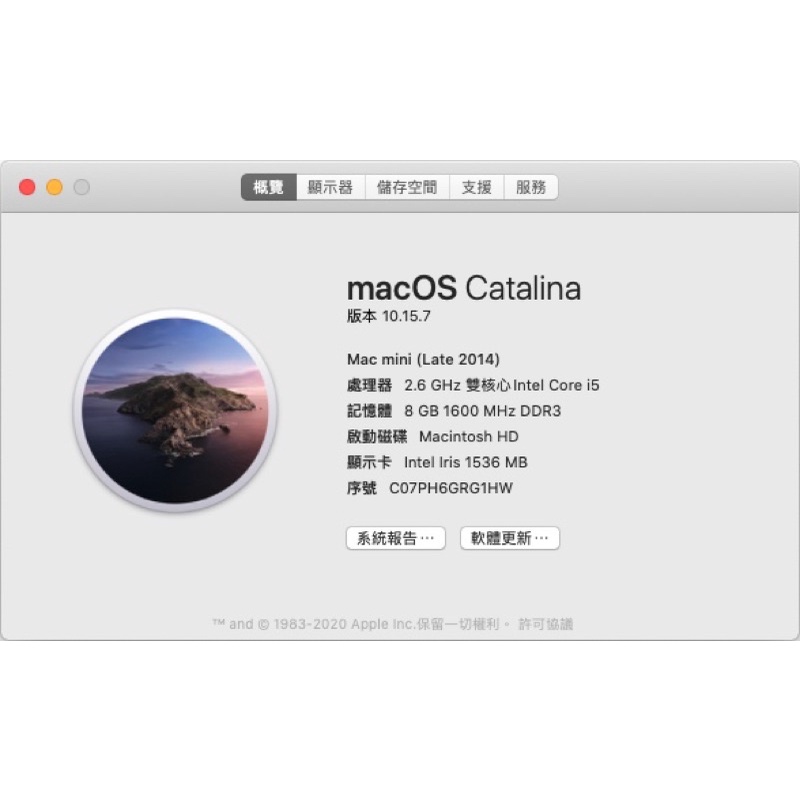 含螢幕 特規mac mini 2014 late i5 2.6/8G/1tb SSD